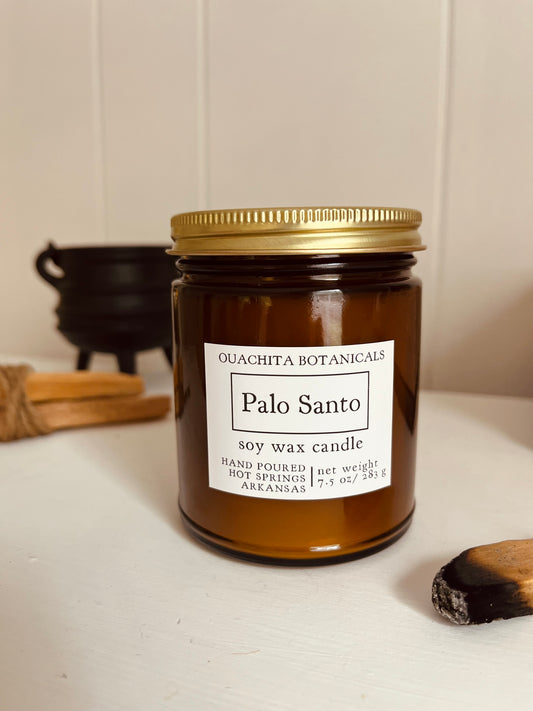 Palo Santo Soy Candle | 30 hr burn time